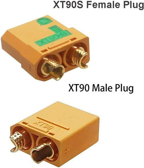 10Pcs Amass XT90 Connector Update XT90S Anti-Spark Male Female for RC FPV Lipo Battery ESC Charger Lead...
