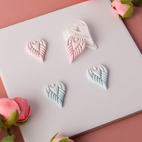 4 Pcs Bohemian Flower Polymer Clay Cutters,Retro Boho Flowers Shape Polymer Clay Molds Vintage Floral Pattern Clay Earring Cutters Clay Cutters fo...