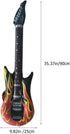 Zerodeko 6Pcs Inflatable Guitars, Blow Up Flame Guitar Toys Air Inflation Musical Instruments 80s 90s Rock and Roll Party Decorations Musicial Par...