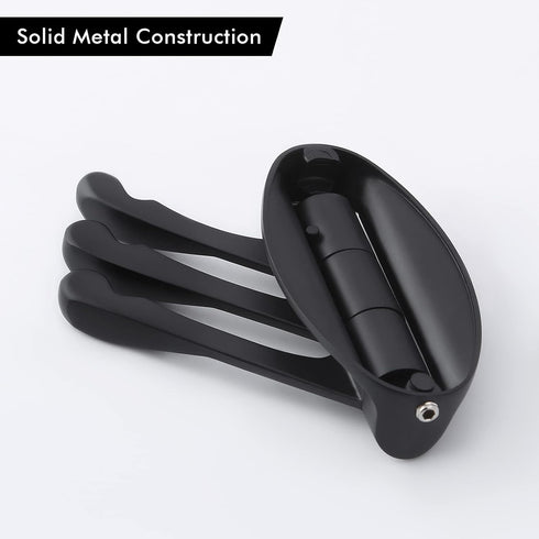 KES Solid Metal Coat Hook Folding Swing Arm Swivel Hook with Multi Three Foldable Arms for Bathroom Kitchen Garage Wall Mount Matt Black, A5060-BK...