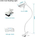 Desk Clip Light,3 Light Modes 10 Dimmable Brightness Reading Light, Flexible Neck Bedside Lamp, Small Table Clamp Lamp for Office, Bedroom, Bed He...