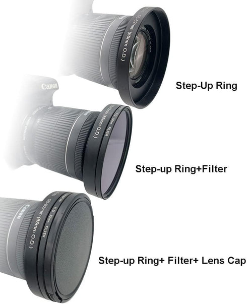 Step-up Ring for Mirrorless DSLR Cameras Camcorder Video Compatible with 52mm Lens to 85mm Lens Matte Box O.D, LingoFoto Lens Adapter Ring...