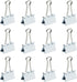 JAM PAPER Colorful Binder Clips - Large - 1 1/2 Inch (41 mm) - White Binderclips - 12/Pack...