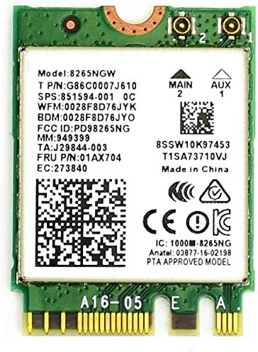 Waveshare AC8265 Wireless NIC Module for Jetson Orin Nano/NX Supports 2.4GHz / 5GHz Dual Band WiFi and Bluetoth 4.2...