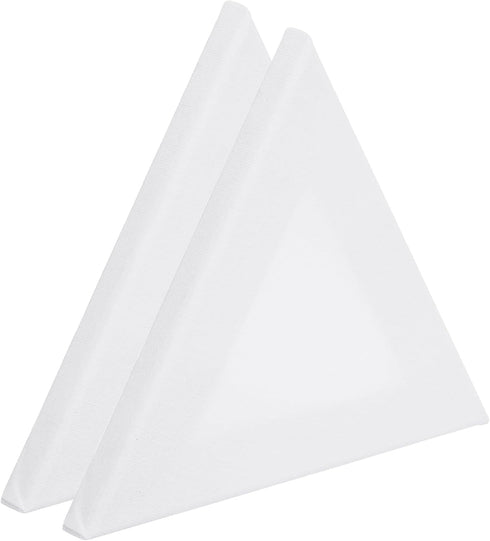 PATIKIL Paint Canvases for Painting, 2 Pack 8x7 Inch Triangle Wood Frame Stretched Blank Art Canvas Board Panels for Acrylic, Oil, Tempera Paintin...