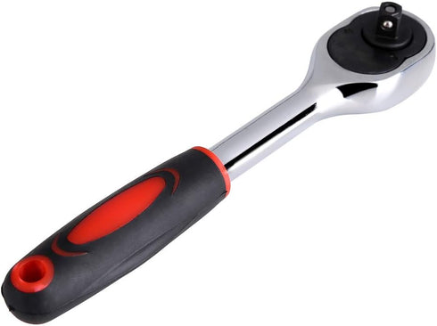 Ratchet Wrench, 1/4 Retractable Ratchet Wrench, 55# Steel Material Good Toughness Good Wear Resistance With Tpr Handle, 24 Tooth Ratchet Wrench Fo...