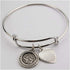 St Peregrine Bracelet Medal Pewter Patron Saint Cancer Adult 2 3/4" Diameter...