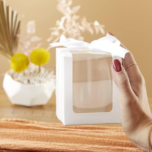 Kate Aspen Gift Boxes for Stemless Wine Glass, 9-Ounce, White, Set of 12...