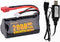 11.1V 2000mAh Li-ion Battery for R608 Brushless RC Boat 210E 200E RC Boat 2104 Brushless RC Truck with USB Charging Cable......