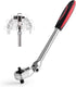 Dual 3/8 and 1/4 Drive Flex Head Ratchet, 72-Tooth 3/8 Ratchet Flex-Head Wrench with Quick-release and Reversible Switch (3/8 and 1/4 Flex-Head)...