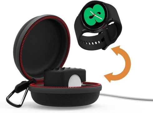 Galaxy Watch 6 Charger Holder, EMallee Portable Travel Carrying Bag Protective Storage case and Charger for Samsung Galaxy Watch 6 Classic 5 Pro 4...