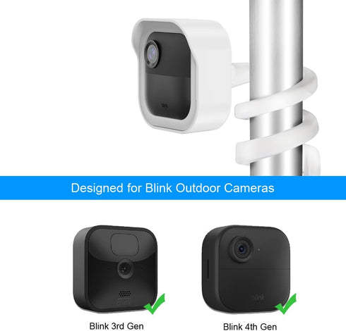All-New Flexible Twist Mount Compatible with Blink Outdoor (4th &3rd Gen), Weather Proof Protective Housing with Blink Sync Module Wall Mount (Whi...