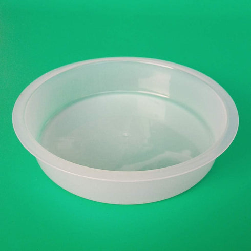 4Pcs Plastic Round Birds Feeding Station Tray Water Dish Feeder Durable White...
