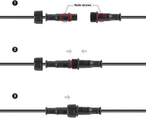 BTF-LIGHTING 5 Pin Electrical Connector 24AWG IP65 Male Female Connector 7.87in/20cm Extension Cable for Car,Truck,Boat,Indoor/Outdoor LED Strip L...