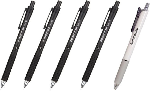 Staedtler Mars Drafting Mechanical Pencils 4 pk, 0.3, 0.5, 0.7,& 0.9mm widths + DaiDai Original ballpoint pen...
