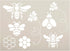 Bee Embellishments Stencil by StudioR12 | Craft DIY Spring Home Decor | Paint Wood Sign | Reusable Mylar Template | Select Size (13.5 inches x 9.7...