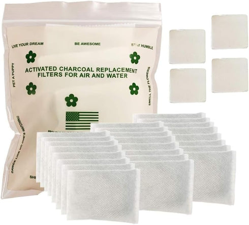 Green Piece® 24 Pack Overstuffed All-Natural Diaper Pail Deodorizer | Activated Charcoal Air Purifier Compatible with Diaper Pails, Shoe Closets, ...