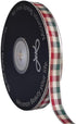 Micomon Gingham Ribbon - Red & Green Checkered Christmas Ribbon, 25 Yards Each Roll, 100% Polyester (3/8")...