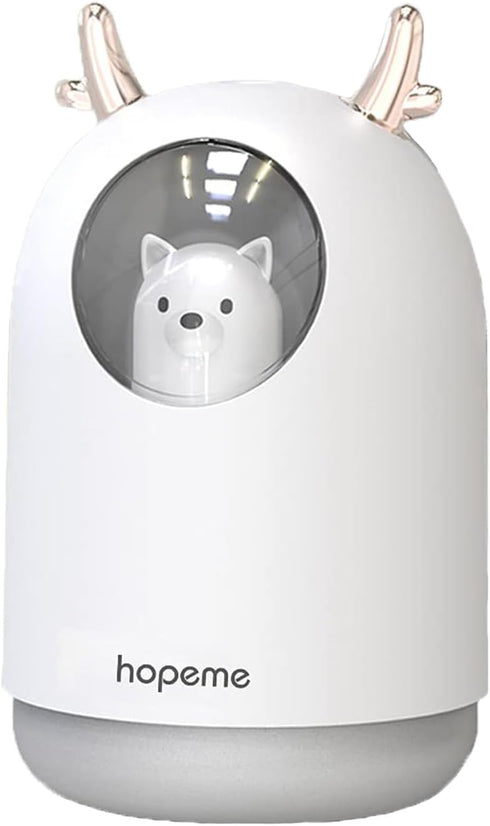 Cool Mist USB Humidifier with Adjustable Mist Mode, 300ml Water Tank Lasts Up to 10 Hours, 7 Color LED Lights Changing, Waterless Auto Shut-off fo...