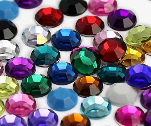 Allstarco 1000PCS 6mm SS30 Gold Topaz .TZ Acrylic Flat Back Rhinestones for Jewelry Making and Face Painting Card Making Embelishments Plastic Cra...