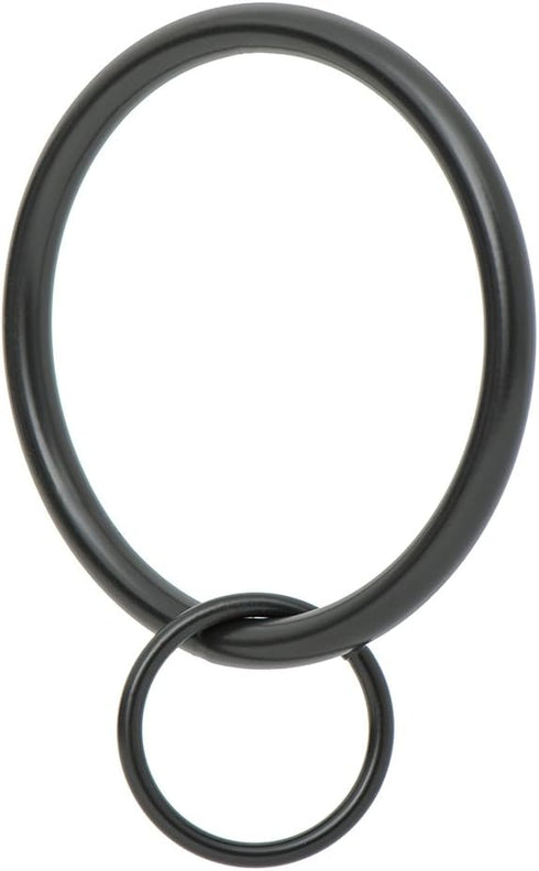 Ivilon Drapery Eyelet Curtain Rings - 2" Ring Loop for Hook Pins, Set of 14 - Black...
