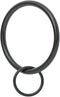Ivilon Drapery Eyelet Curtain Rings - 2" Ring Loop for Hook Pins, Set of 14 - Black...