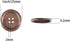50 Pcs Classic Wooden Buttons, 1-Inch (25mm) Diameter - Brown,for Sewing Projects...