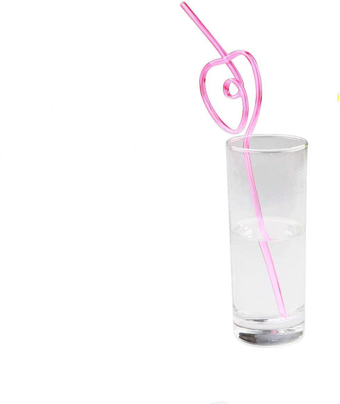 12 PCS Heart-Shaped Party Straws Drinking Sipping Straws, Novelty Props for Wedding Birthday Party…...
