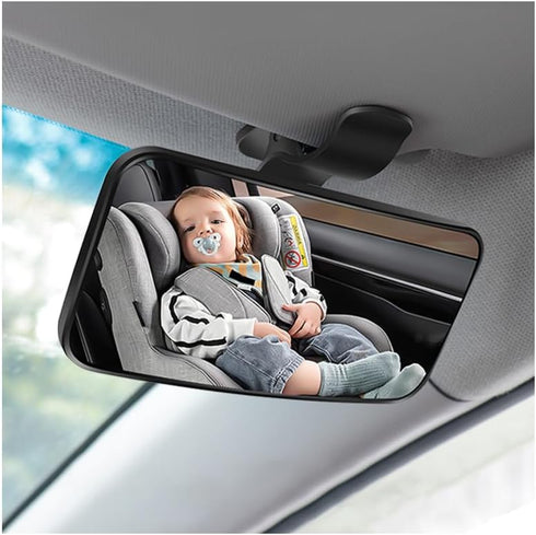 Baby Car Mirror,HD & Wide Angle Clip-on Car Mirror for Baby with 360° Adjustable,Universal Car Seat Mirror for Baby Rear Facing Car Accessories In...