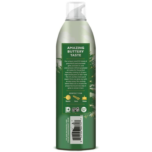 4th & Heart Original Ghee Oil Non-Stick Cooking Spray, Made with Grass-Fed, Pasture-Raised Ghee, Keto, Lactose-Free, Certified Paleo Baking Spray ...