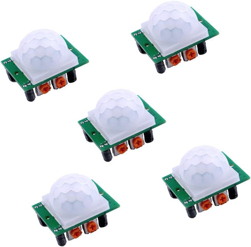 5 Pack HC-SR501 Pir Motion IR Sensor Body Module Infrared for Arduino...