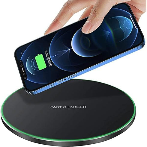 Fast Charge 10W Max Ethernoid Universal Fast Wireless Charging Pad Compatible with iPhone 14/14 Plus/14 Pro/14 Pro Max/13/13 Mini/SE 2022/12/11/X/...