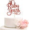 40 Ruby Years Cake Topper for 40th Anniversary Wedding Party Decorations Red Glitter...