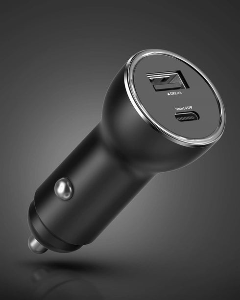 Galvanox iPhone Car Charger (30W) Multi Port Fast Charging Car Adapter with MFi Apple Certified USB-C to Lightning Cable for iPhone 11/12/13/14 Pr...