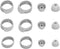 ALXCD Eartips Earhooks Kit Compatible with Galaxy Buds Earbuds SM-R170, S/M/L Sizes Silicone Earbud Tips & Hooks, Compatible with Galaxy Buds SM-R...