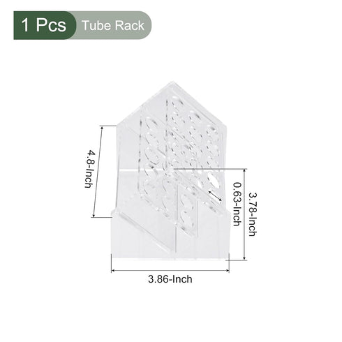 YOKIVE Tube Rack, Slant Acrylic Test Tube Rack Holder | Great for 10ml/15ml Lab Test Tube(Clear, 15-Sockets)...