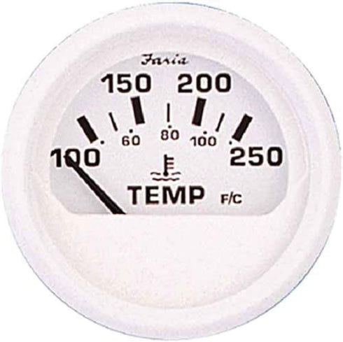 Faria Beede 13110 Dress Water Temperature Gauge (100-250°F) - 2', White...