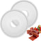 Flexzion Dehydrator Fruit Roll Trays - Round Nonstick Reusable Plastic Dehydrator Sheets (11 7/8 Inch) for Creating Homemade Fruit Leathers, Veget...