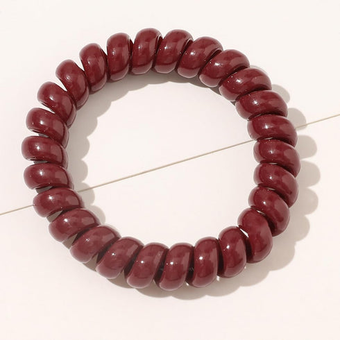 No Crease Coil Hair Ties 20 Pieces Traceless Spiral Hair Ties No Damage Phone Cord Hair Ties Elastics Hair Coils Plastic Hair Bands Spiral Bracele...