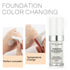 2pcs TLM Color Changing Foundation Liquid with 2 Brushes and 2 Cosmetics Sponge Flawless Full Coverage Natural Color Face Primer Base Makeup 30ml...