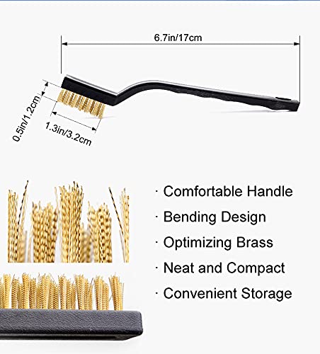Brass Brush, Brass Wire Brush Rust Remover, Small Wire Brush Brass Brushes for Cleaning, Paint Stripper for Metal Wood Rustoleum Fabric Spray Pain...