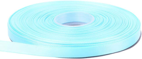 Ribest 3/8 inch Light Blue Double Face Satin Ribbon 50 Yards Per Roll for Gift Wrapping Flowers Bouquet Baby Hair Accessories Wedding Birthday...