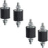 4pcs 20 x 15mm Rubber Mounts Rubber Vibration Isolator Mounts Shock Absorber with M6 x 19mm Studs Vibration Isolators...