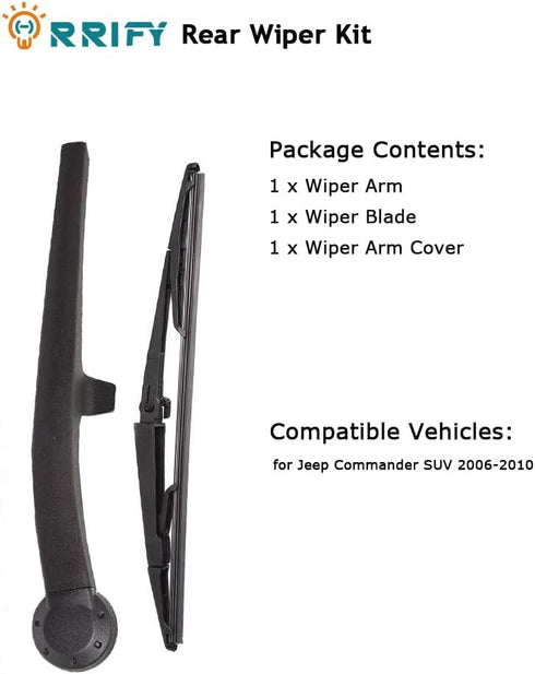 Rear Windshield Back Wiper Arm Blade Set 5174877AA for Jeep Commander SUV 2006-2010...