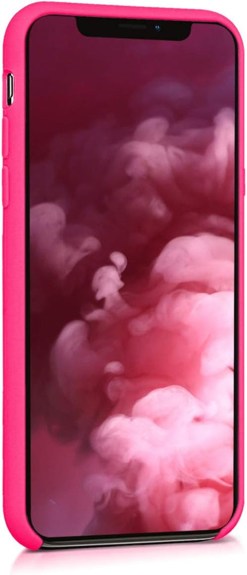 kwmobile Case Compatible with Apple iPhone X Case - TPU Silicone Phone Cover with Soft Finish - Neon Pink...
