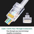 RJ45 CAT6 Pass Through Connectors 100 Pack - Easy and Fast Termination - Gold Plated 3 Prong 8P8C Modular Ethernet UTP Network Cable Plug End for ...