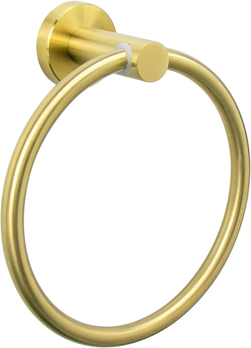 NearMoon Bath Towel Ring, Bathroom Hardware Accessories-Thicken Stainless Steel Hand Towel Holder for Bathroom, Modern Round Towel Hanger Wall Mou...