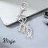 Constellation Keychain,2 Packs Gold and Silver Zodiac Creative Crystal Keychain,Novelty keychain Accessories...