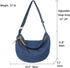 Denim Purse for Women Cross Body Bag Blue Jean Purses Canvas Tote Crescent Shoulder Bag Crossbody Hobo Handbags...
