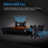 Dual 80mm USB Speed Control Fan, 5V Portable Cooling Fan for Flat-Screen TV Receiver Router DVR Playstation Xbox Computer Cabinet Cooler...